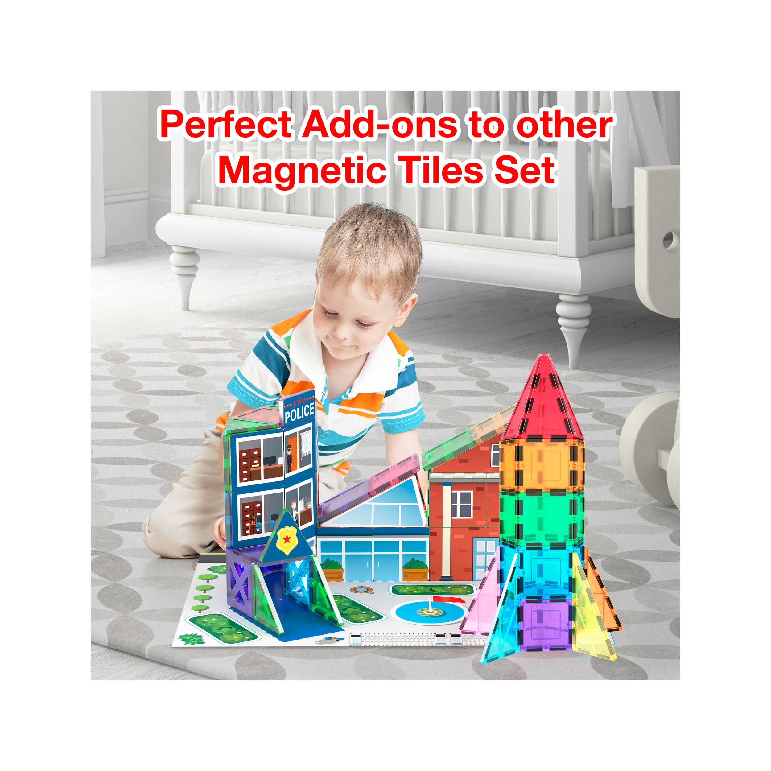 PicassoTiles Magnetic Tile Rocket Ship Toy - 32 Pieces · PicassoTiles
