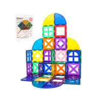 PicassoTiles Magnetic Building Tile Quarter Round and Window Set - 36 Pieces