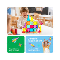 PicassoTiles 36pc Rocket Ship Magnetic Building Block Set