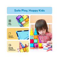 PicassoTiles 36pc Rocket Ship Magnetic Building Block Set