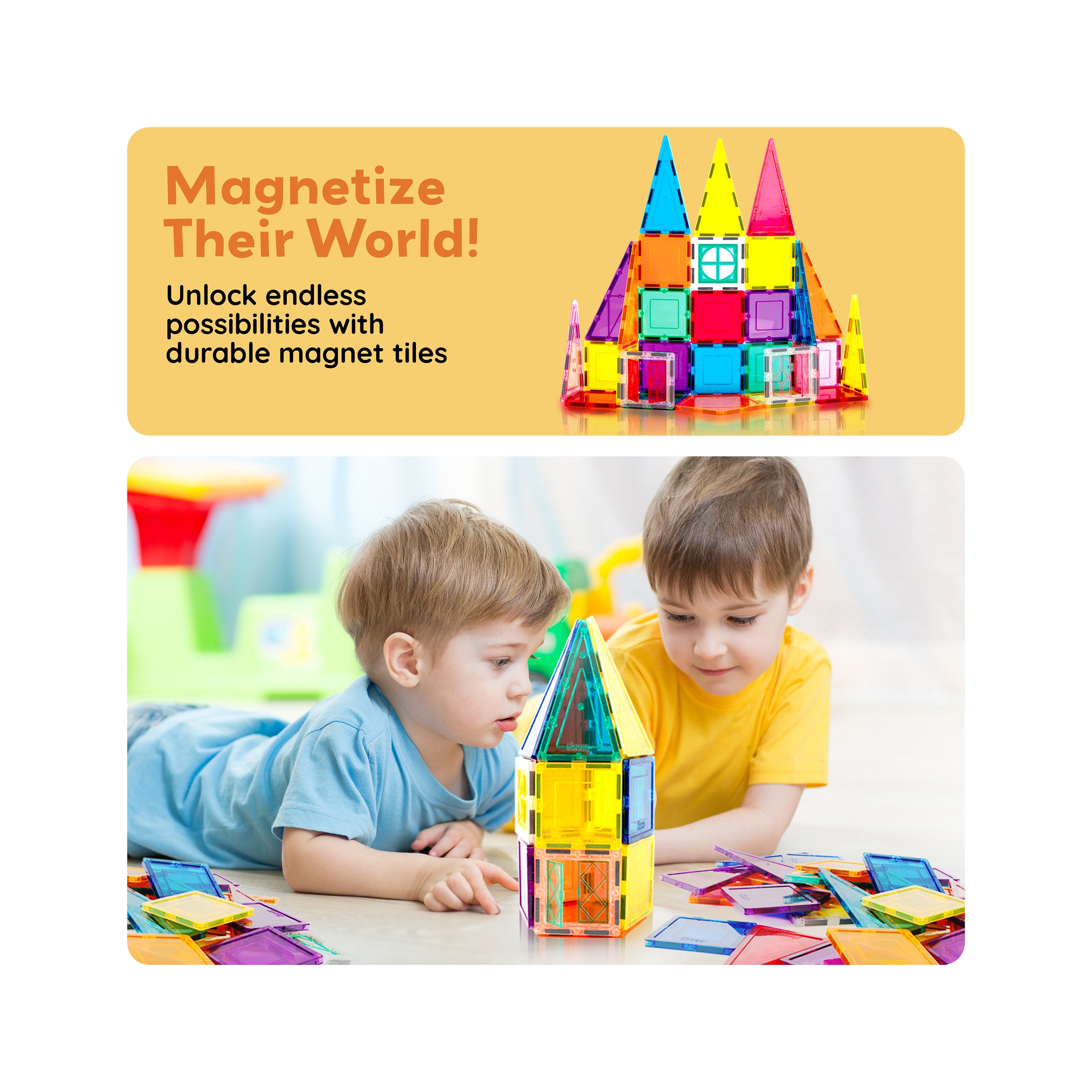 PicassoTiles 36pc Rocket Ship Magnetic Building Block Set