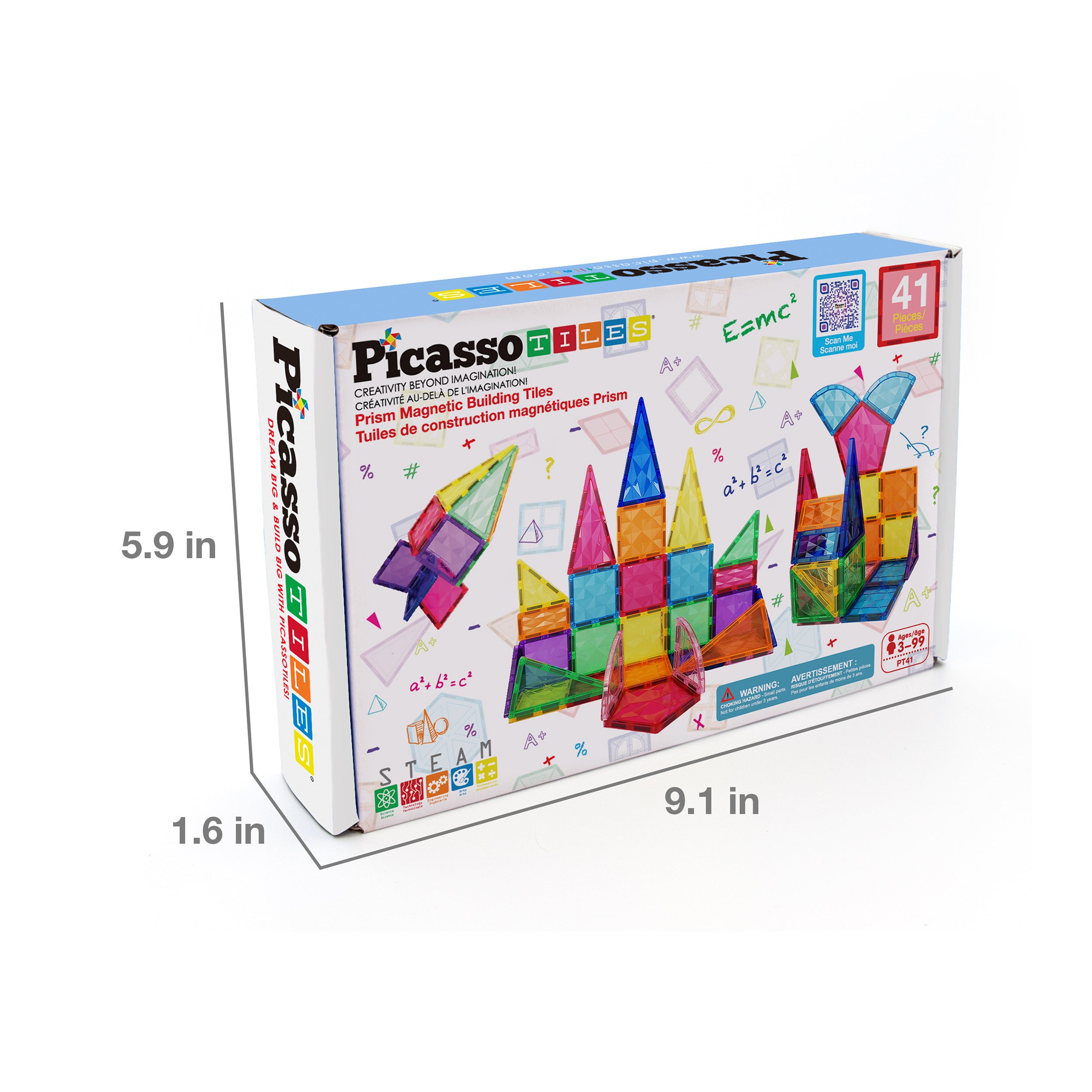 PicassoTiles 41pc Prism Magnetic Building Block Set · PicassoTiles