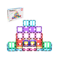 PicassoTiles Magnetic Tile Building Set with Unique Shapes - 42 Pieces