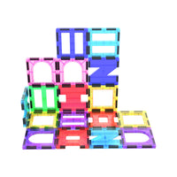 PicassoTiles Magnetic Tile Building Set with Unique Shapes - 42 Pieces