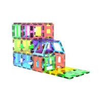 PicassoTiles Magnetic Tile Building Set with Unique Shapes - 42 Pieces