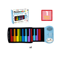 PicassoTiles Kid's 49 Colorful Key Roll-Up Educational Keyboard