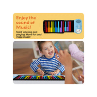 PicassoTiles Kid's 49 Colorful Key Roll-Up Educational Keyboard
