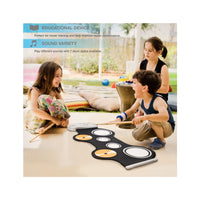 PicassoTiles Flexible Roll-Up Educational Electronic Drum Kit