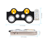 PicassoTiles Flexible Roll-Up Educational Electronic Drum Kit