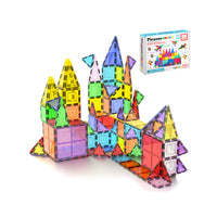 PicassoTiles 60pc Magnetic Tiles Classic Playset