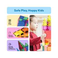 PicassoTiles 60 Piece Classic Magnetic Tiles
