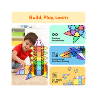 PicassoTiles Magnetic Tile Classic 61pc Building Set