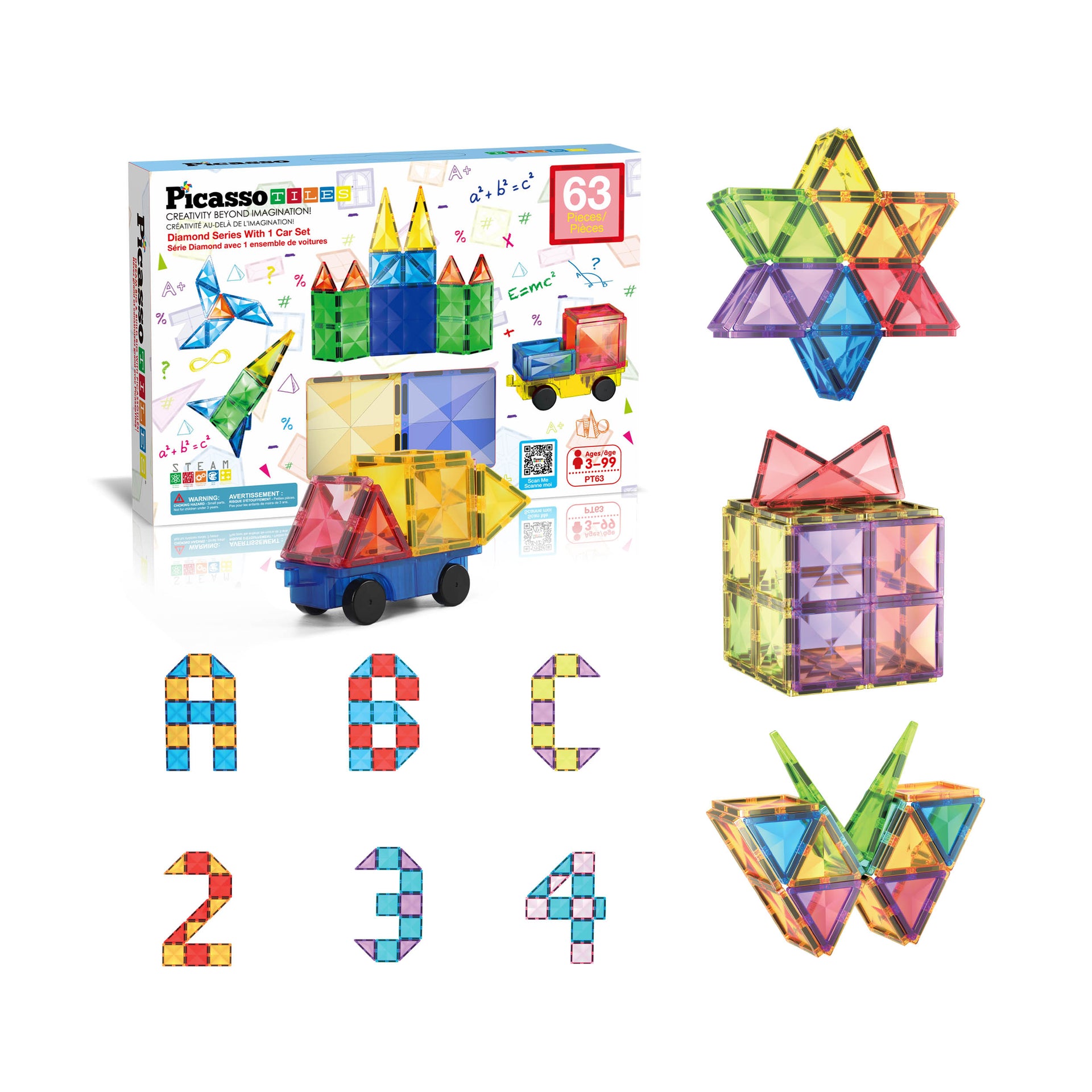 PicassoTiles マグネットシート + 積み木セット 353 個（PicassoTiles 