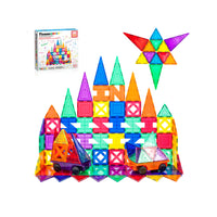 PicassoTiles 82pc Magnetic Tile Creativity Builder Set