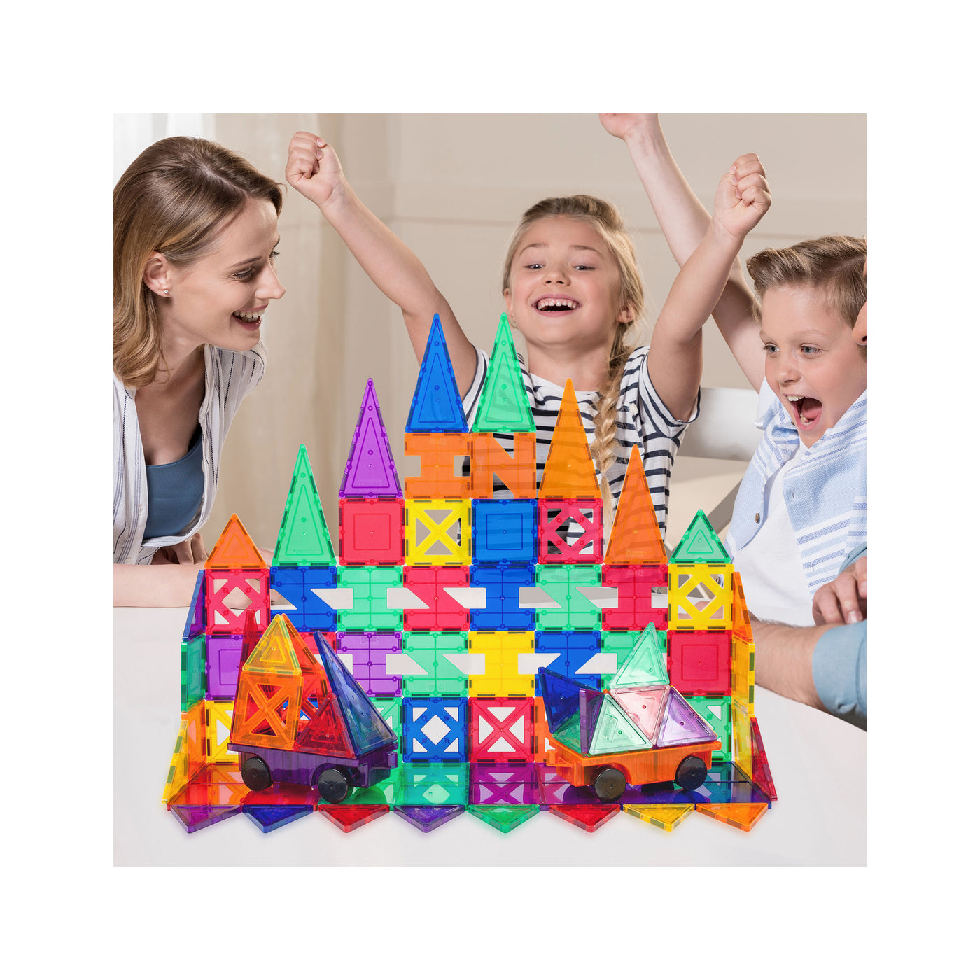 PicassoTiles 82pc Magnetic Tile Creativity Builder Set