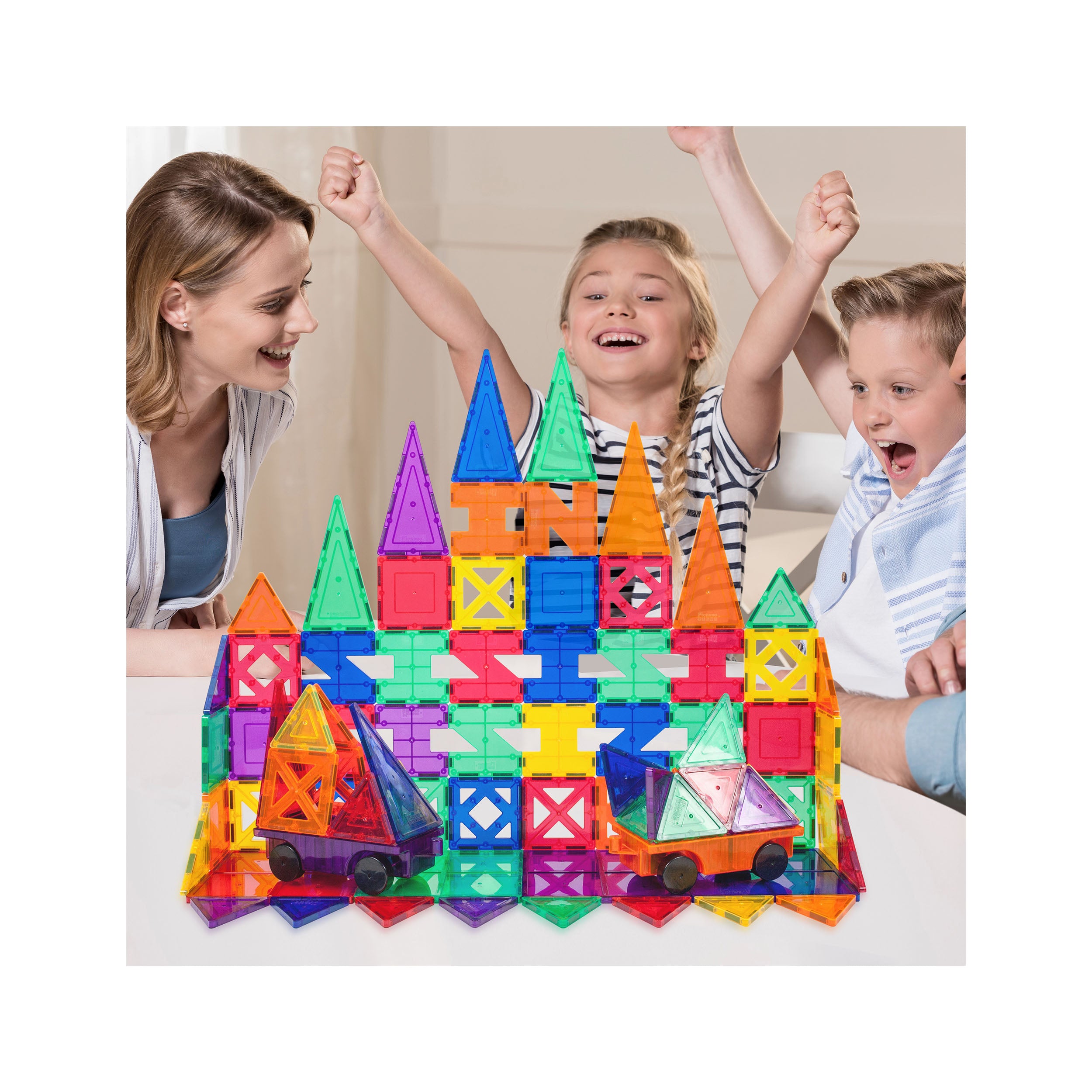 PicassoTiles 82pc Magnetic Tile Creativity Builder Set