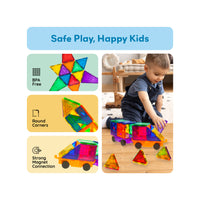 PicassoTiles 82pc Magnetic Tile Creativity Builder Set