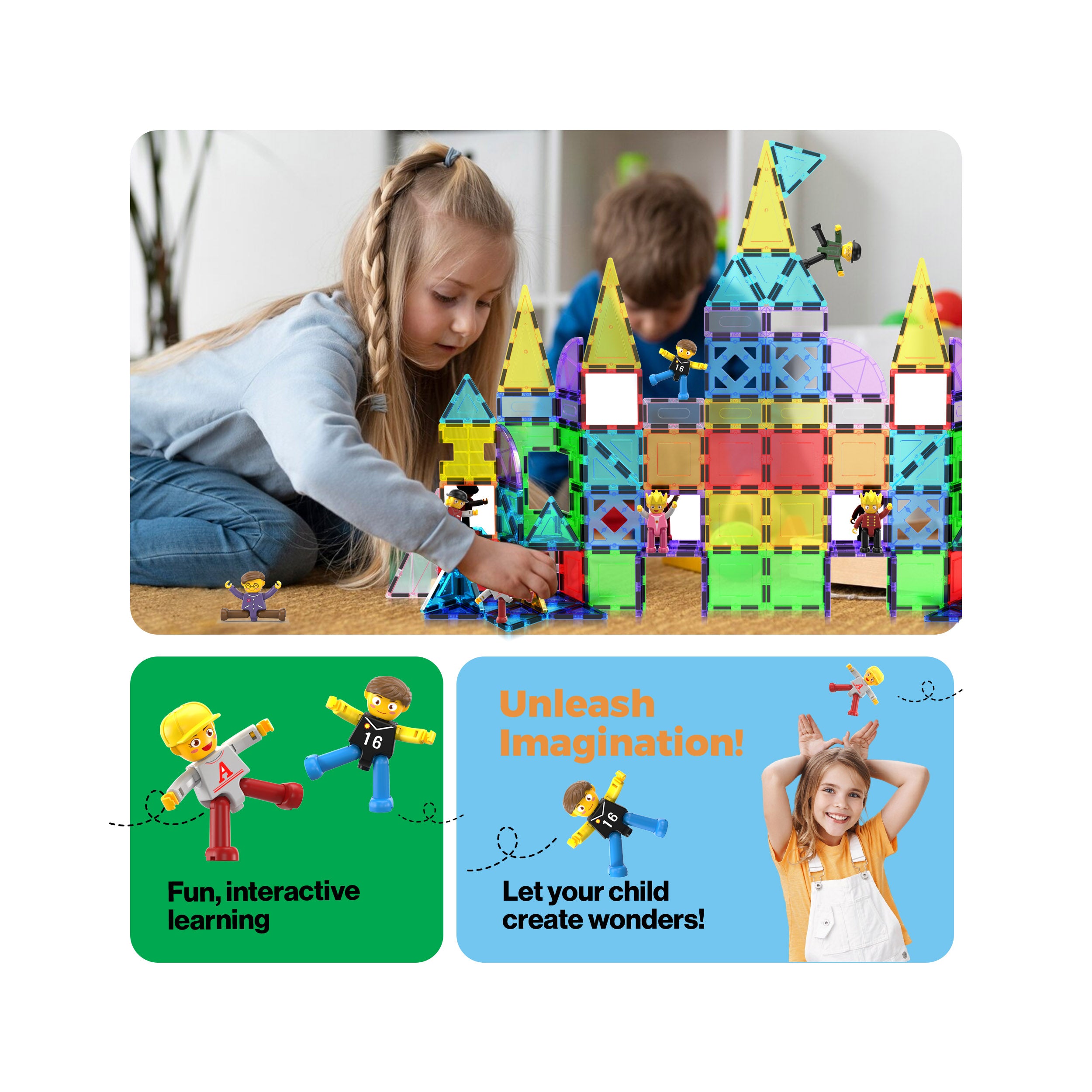 PicassoTiles 8pc Character Action Figure Multi Pack Set · PicassoTiles