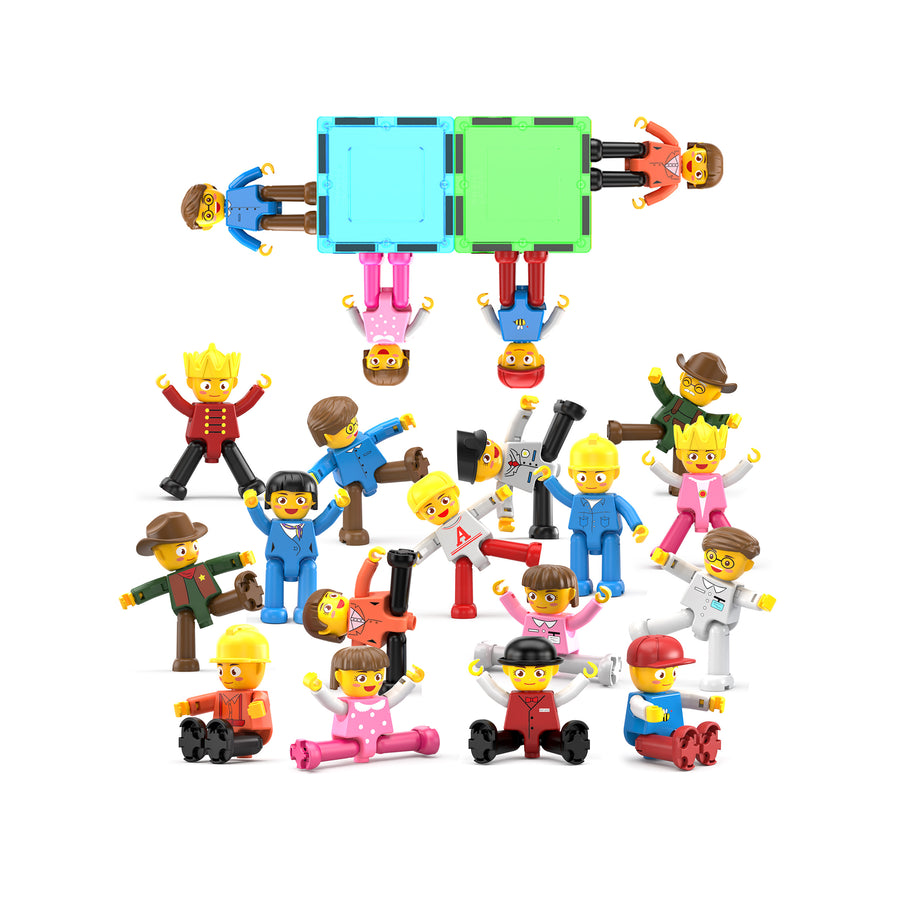 PicassoTiles 16 Piece Character Figure Set