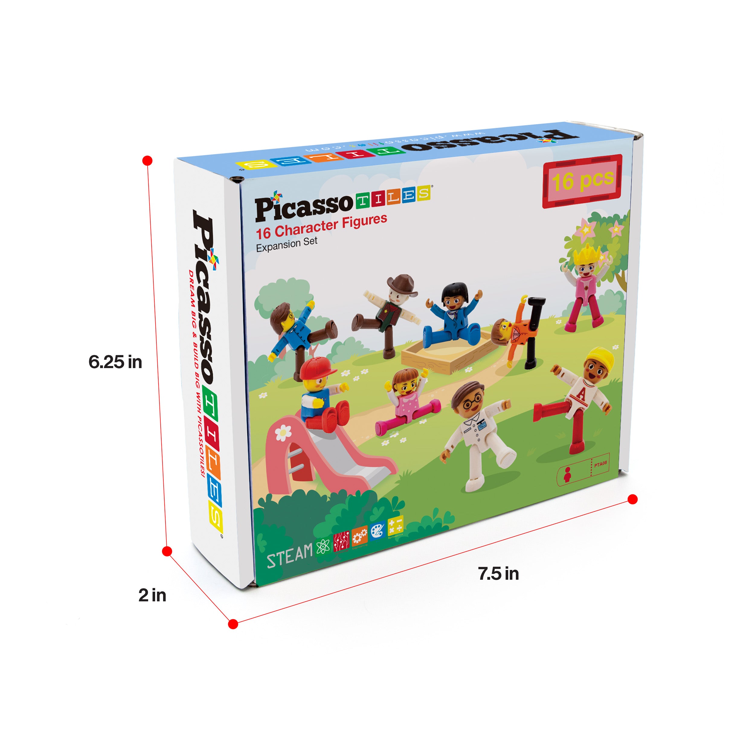 PicassoTiles 16 Piece Character Figure Set