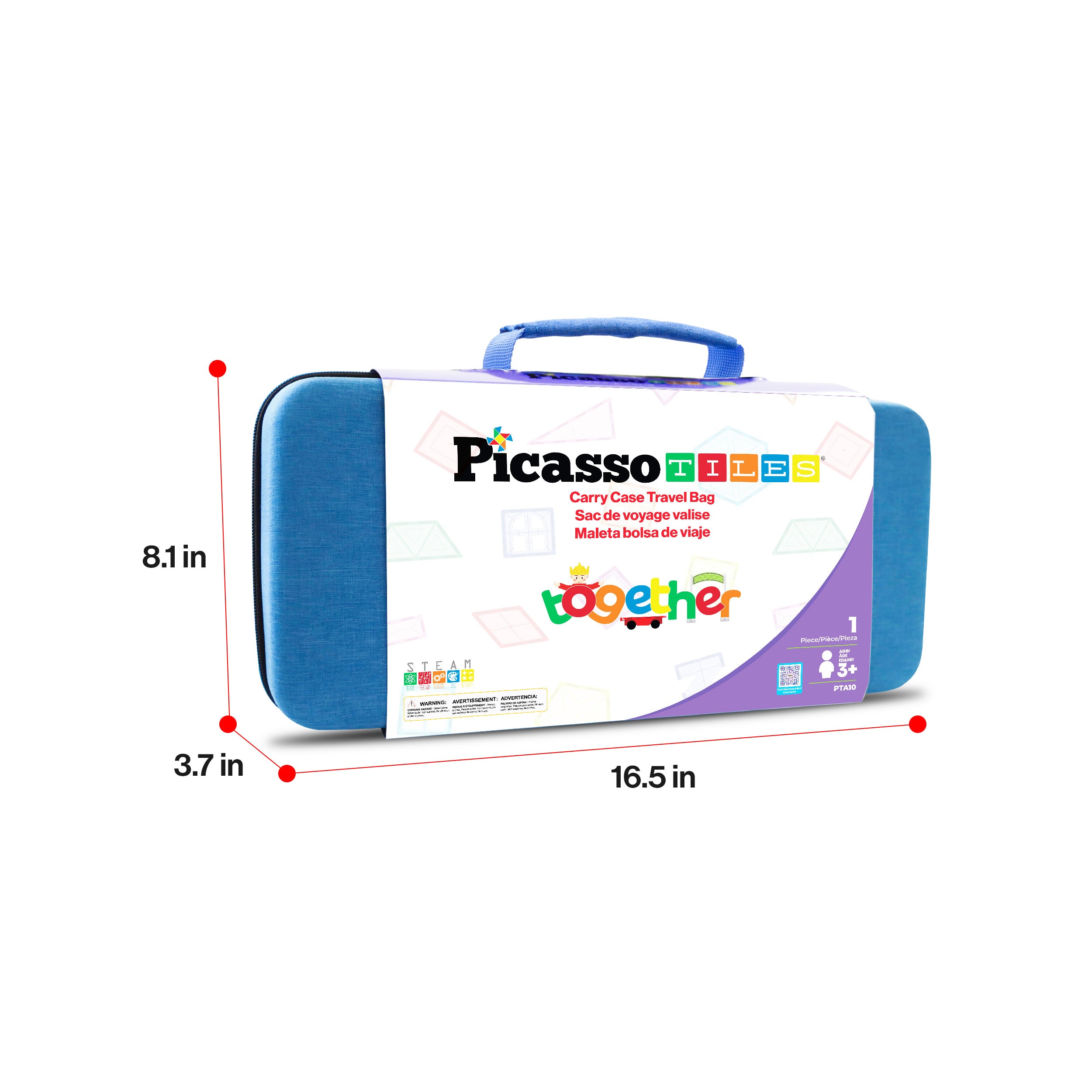 PicassoTiles Magnetic Tile Travel Storage Carry Case