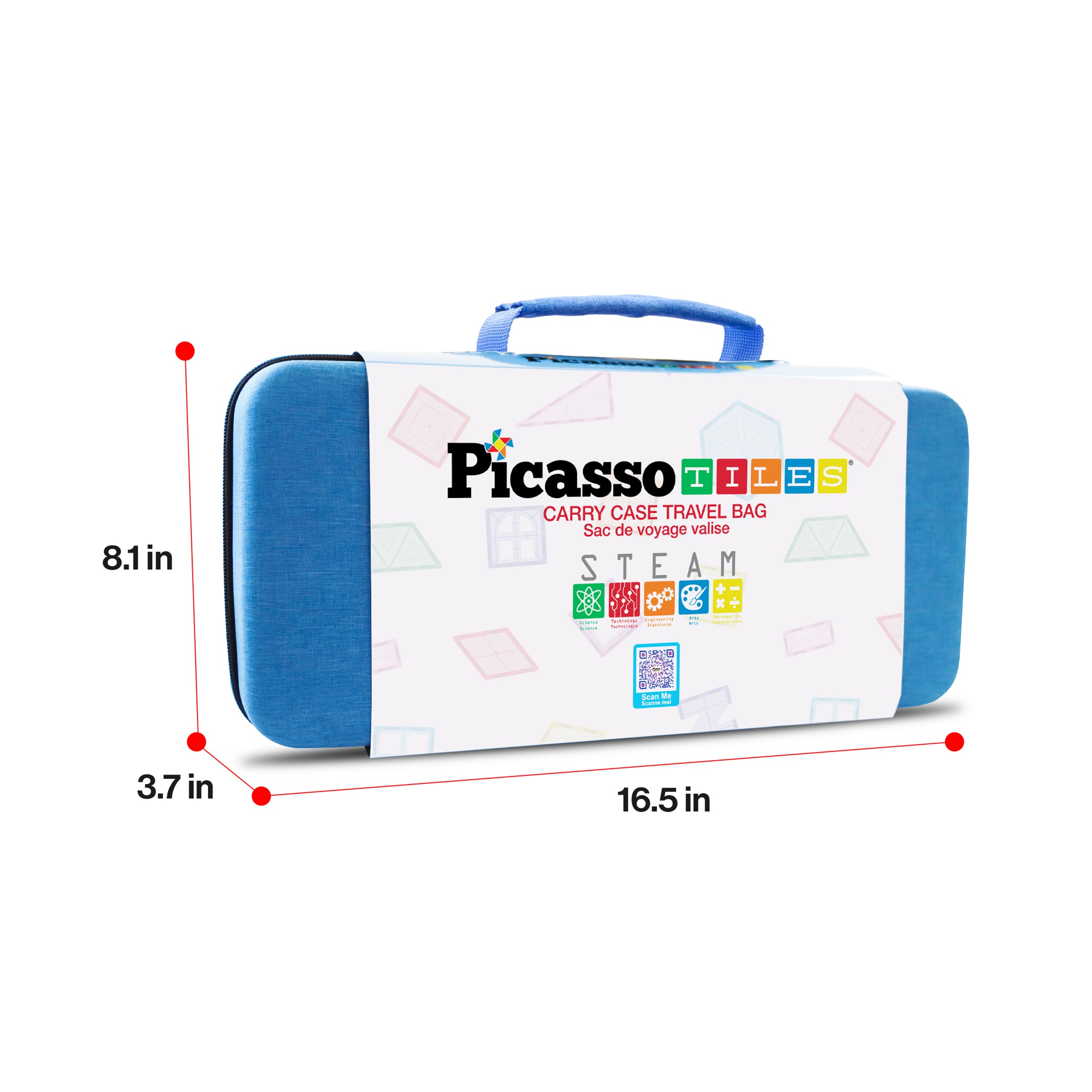 PicassoTiles Magnetic Tile Travel Storage Carry Case