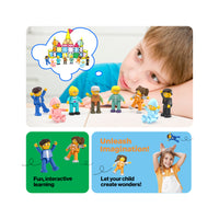 PicassoTiles Family Character Action Figure Magnet Toys