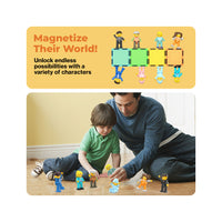 PicassoTiles Family Character Action Figure Magnet Toys