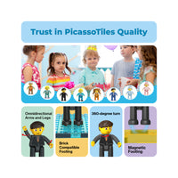 PicassoTiles Family Character Action Figure Magnet Toys