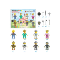 PicassoTiles Medieval King and Knights Magnet Tile Character Figure Set