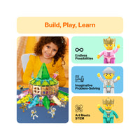 PicassoTiles Medieval King and Knights Magnet Tile Character Figure Set