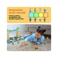 PicassoTiles Medieval King and Knights Magnet Tile Character Figure Set