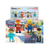 PicassoTiles 4 Piece City Builder Character Figure Set