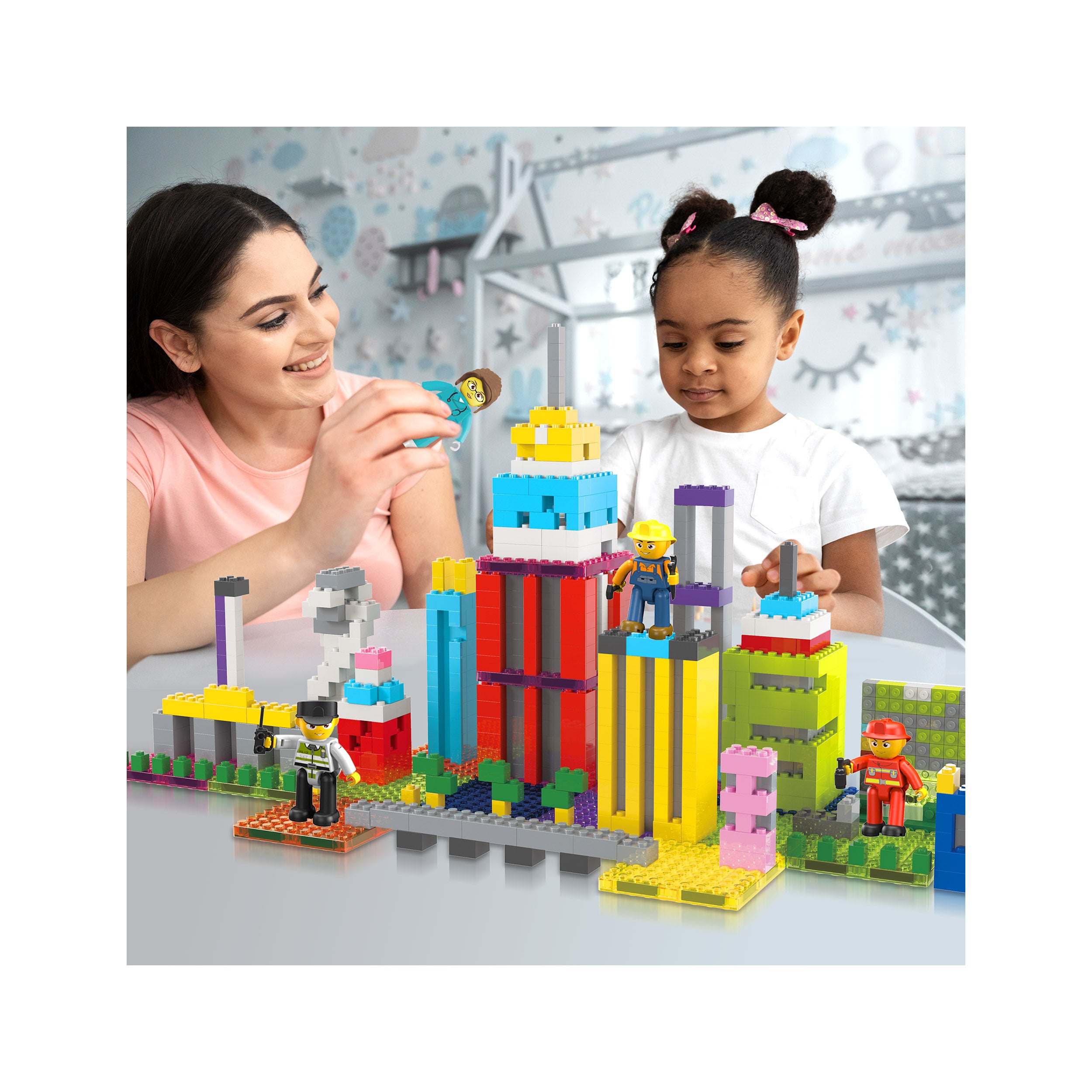 石鍛冶の神秘家ボーダレス4枚セット PicassoTiles 4 Piece City Builder Character Figure Set · PicassoTiles