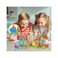 PicassoTiles Magnet Tiles Building Blocks 8 Dinosaur  Action Figures