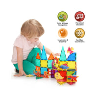 PicassoTiles Magnet Tiles Building Blocks 8 Dinosaur  Action Figures