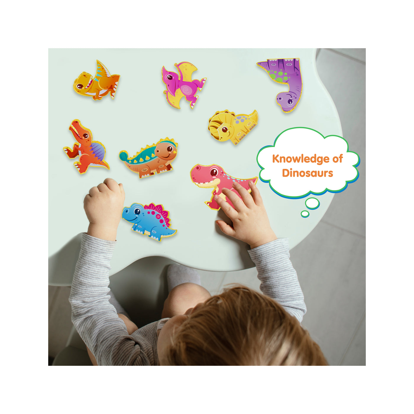 PicassoTiles Magnet Tiles Building Blocks 8 Dinosaur  Action Figures