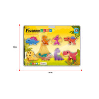 PicassoTiles Magnet Tiles Building Blocks 8 Dinosaur  Action Figures