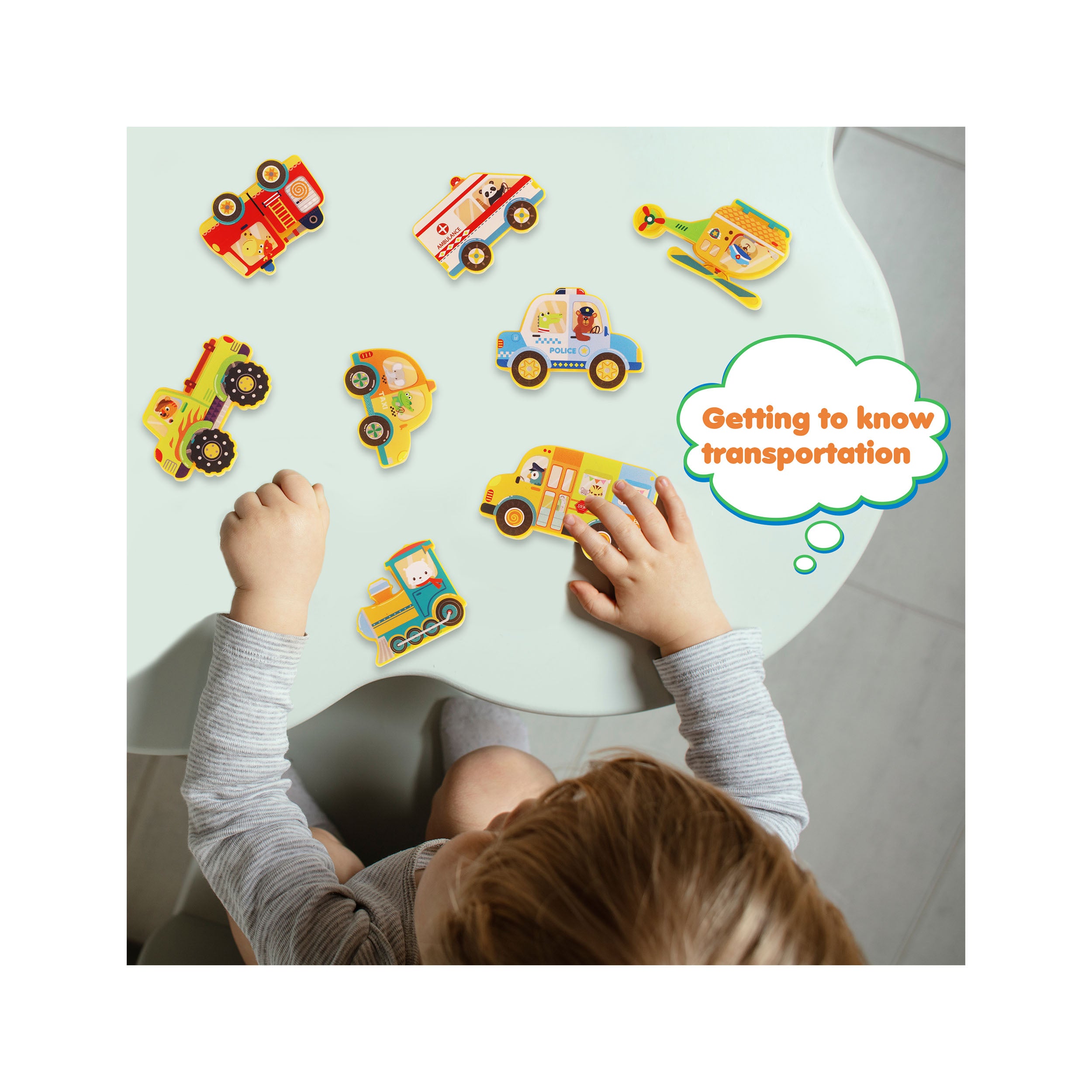 PicassoTiles Magnet Building Blocks Metro City 8 Vehicle  Action Figures