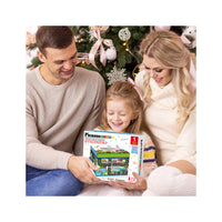 PicassoTiles Magnet Tile Toy Organizer: City Theme Storage Bin with Lid & Handles