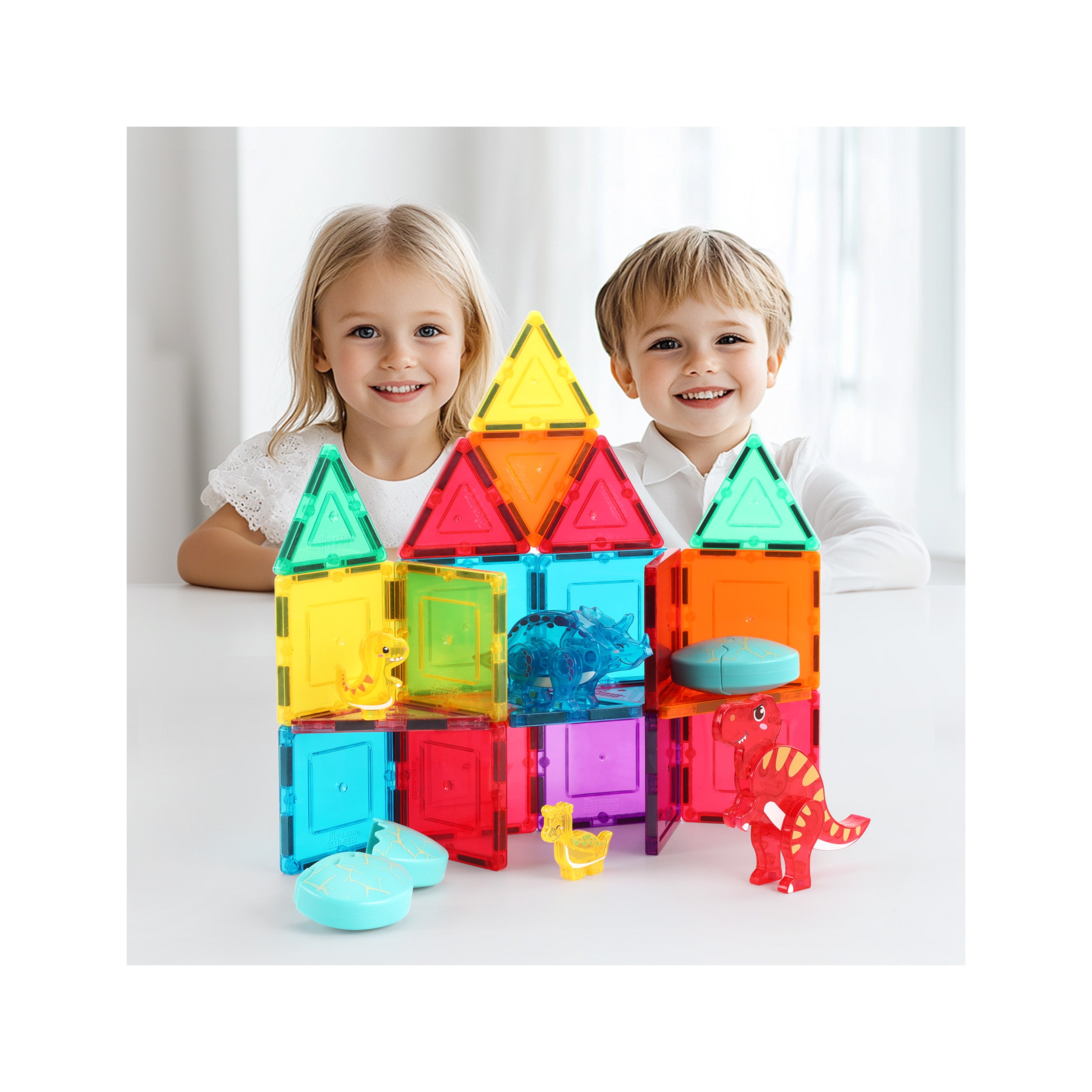 Magnetic Dinosaur Egg Set 6pc STEM Toy for Kids 3+ · PicassoTiles