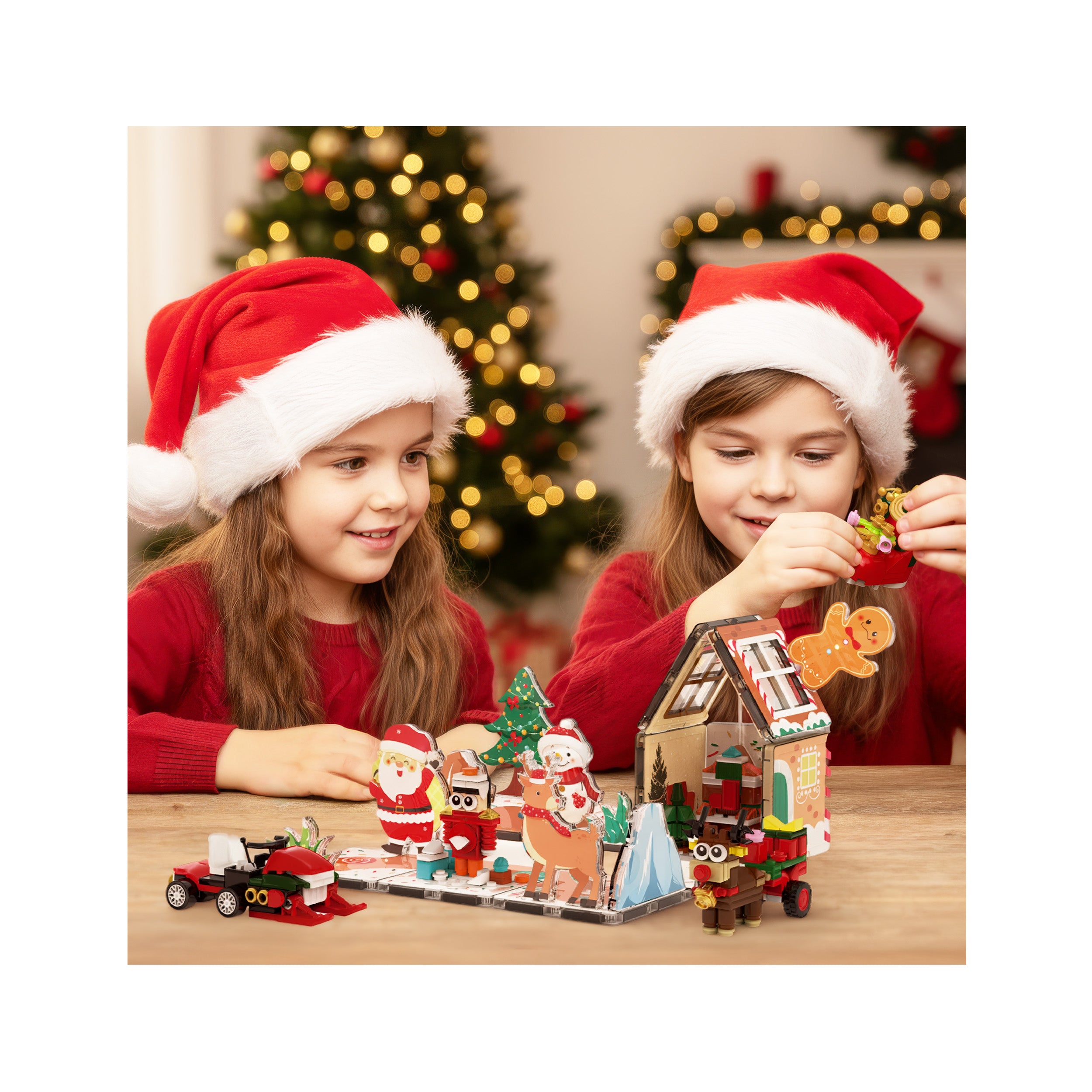 PicassoTiles Magnetic Gingerbread House Advent Calendar Set