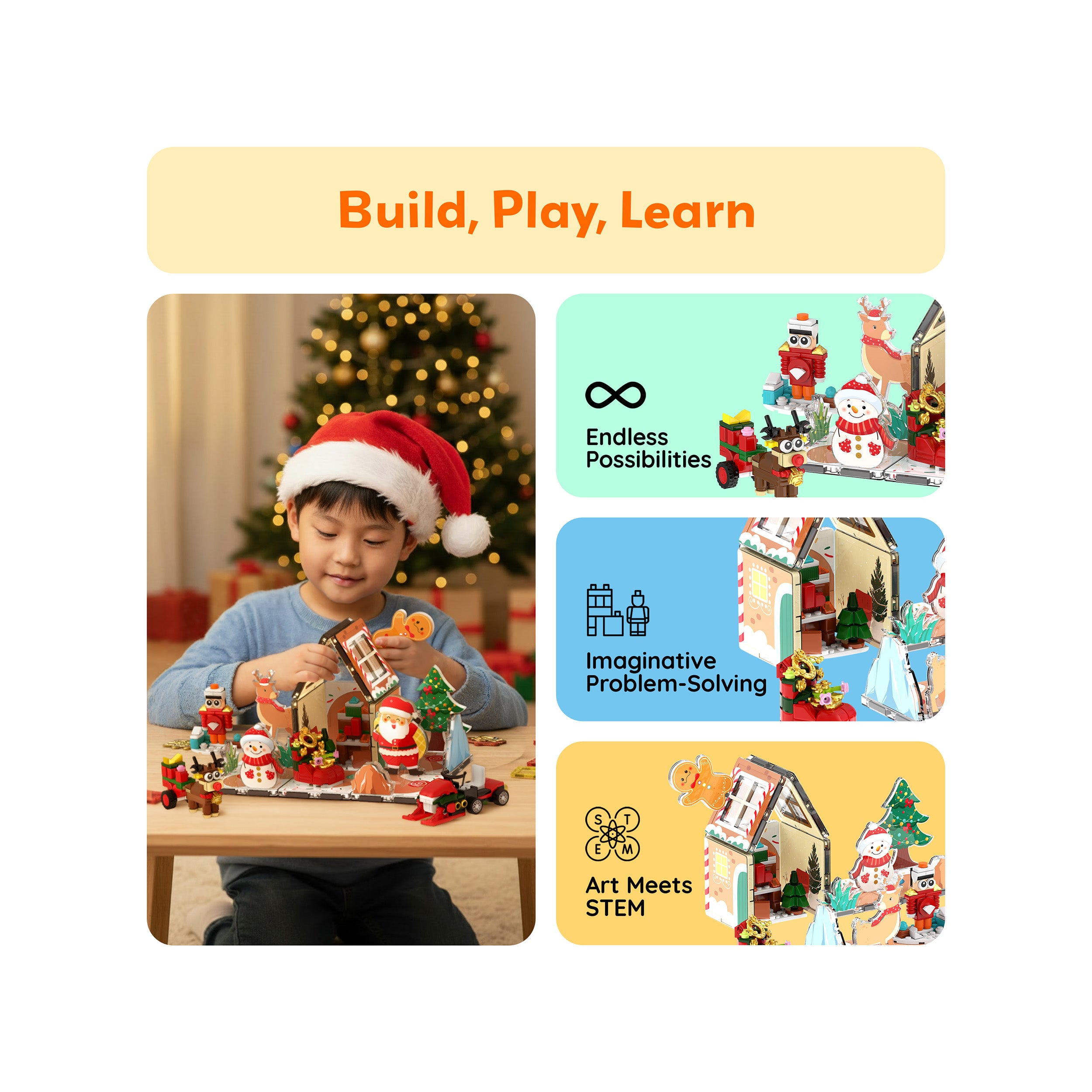 PicassoTiles Magnetic Gingerbread House Advent Calendar Set