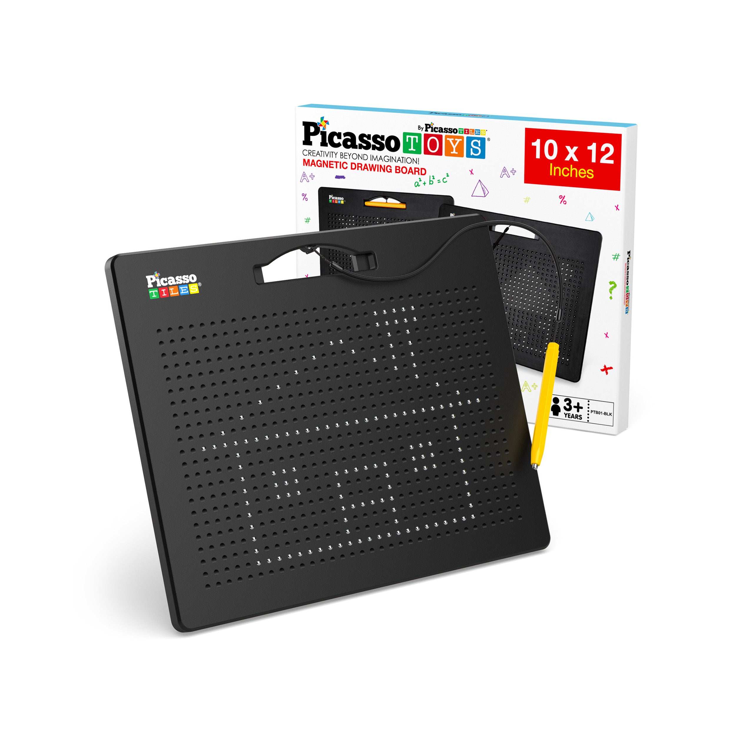 PicassoTiles Large 12"x10" 748pc Magnetic Bead Drawing Board