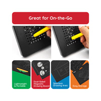 PicassoTiles Double-Sided Magnetic Drawing Board Alphabet Letter and Freestyle