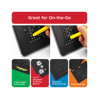 PicassoTiles 2PK 4-in-1 Large Magnetic Drawing Board: Alphabets and Numbers Tracing