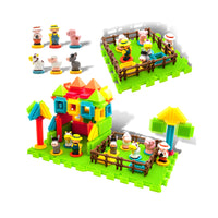 PicassoTiles Soft Building Blocks Hedgehog Farm Set