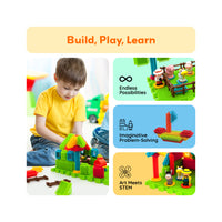 PicassoTiles Soft Building Blocks Hedgehog Farm Set
