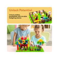 PicassoTiles Soft Building Blocks Hedgehog Farm Set