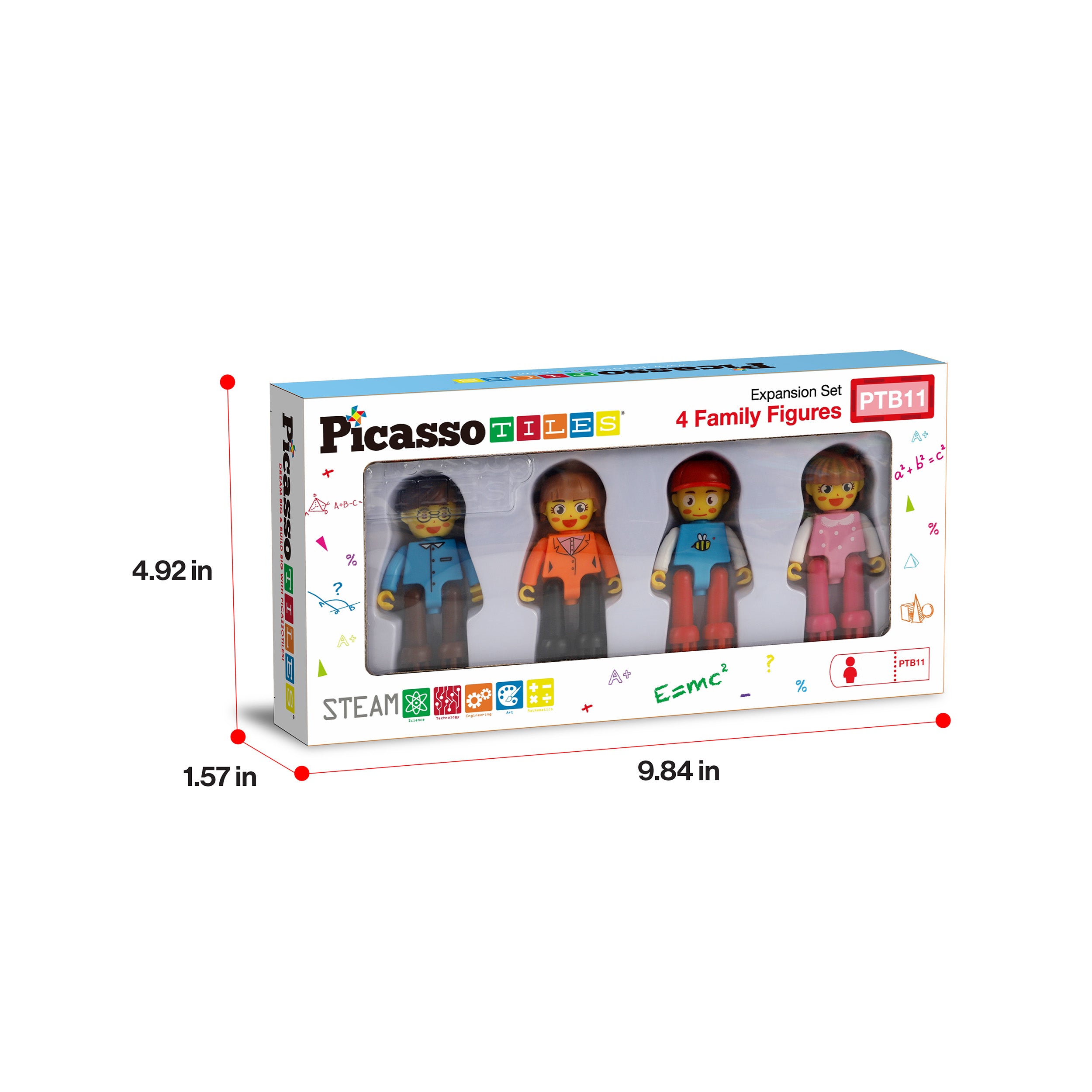 PicassoTiles BrickLock 4 Piece Family Character People Figure